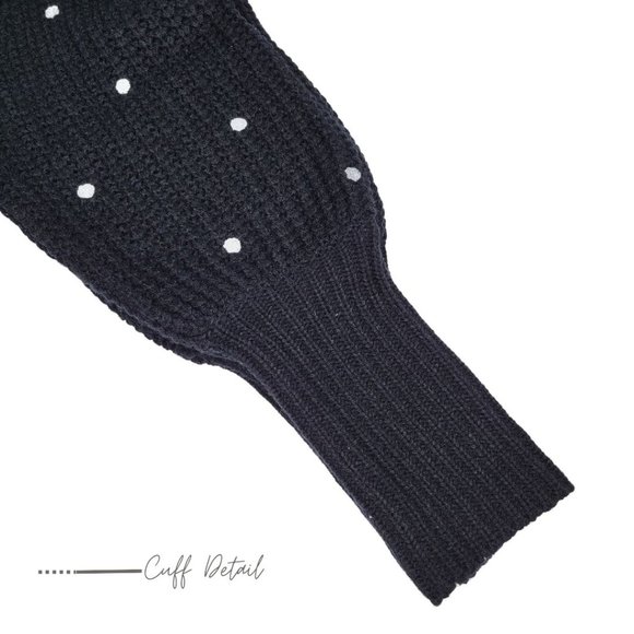 BLACK AND WHITE TURTLENECK SWEATER FOR WOMEN - Picture 8 of 11